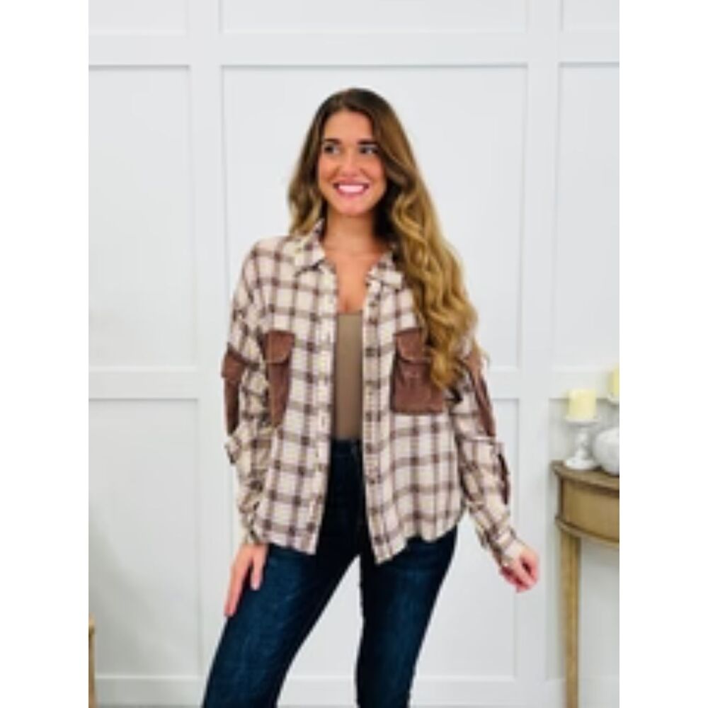Oli and Hali Checked Into You Top Size S
